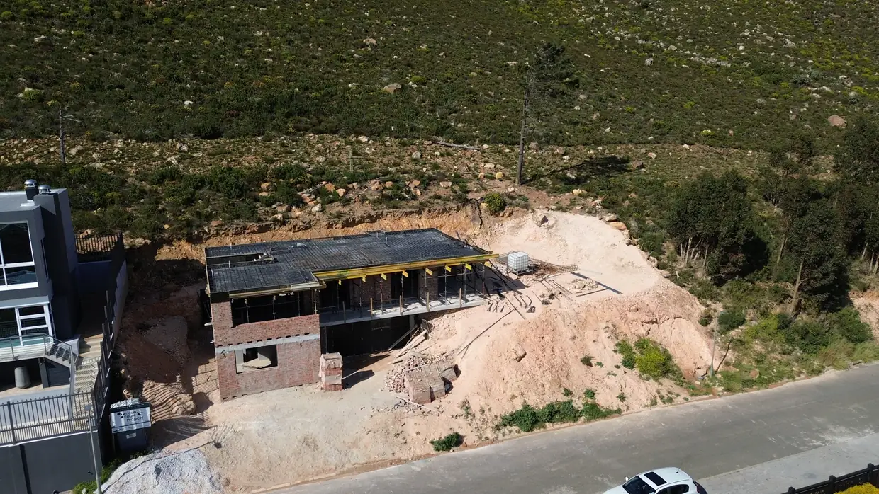 The first slab formed and cast on the cut at House van der Westhuizen